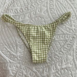 Montce Green Gingham Cheeky Bikini Bottom